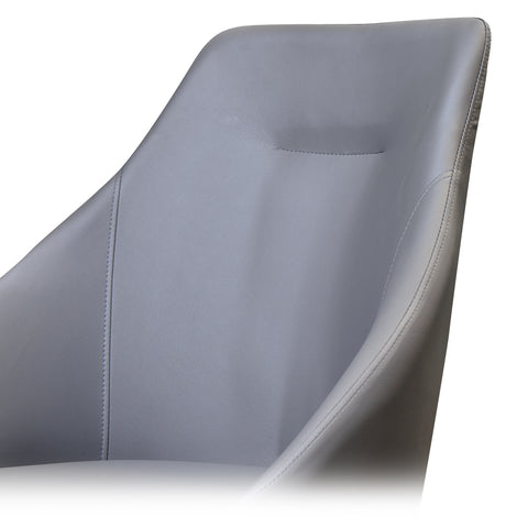 Silla Odger Giratoria- Tacto Piel Gris