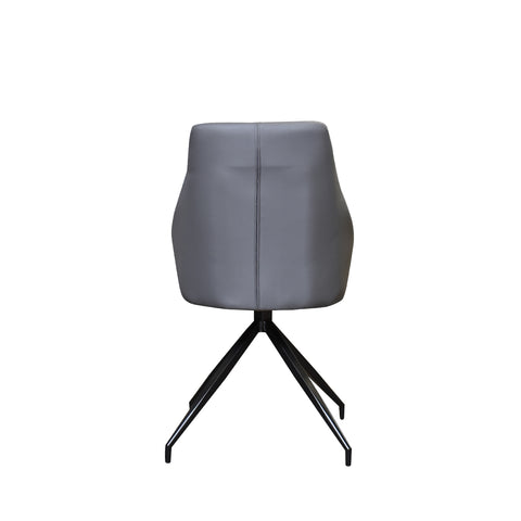 Silla Odger Giratoria- Tacto Piel Gris