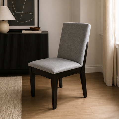 Silla Wengue - Lino Gris