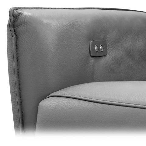 Sillón Reclinable Eléctrico Bianchi - Piel Gris