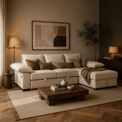 Sofá Cama Annabelle - Beige