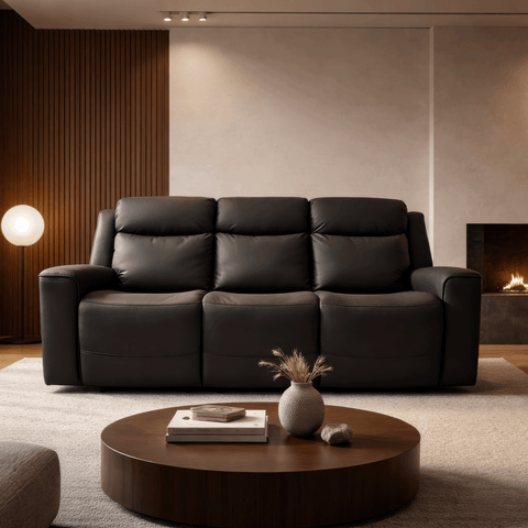 Sofá Coral  Reclinable - Tactopiel Gris