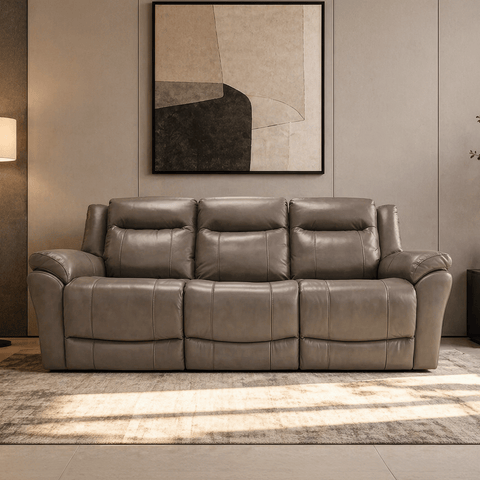 Sofá Reclinable Madrid - Piel Beige