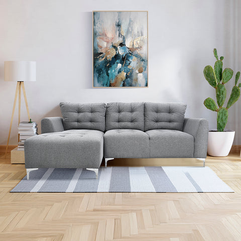 Sala Esquinera Tiago - Chaise Izquierdo - Girona Grey