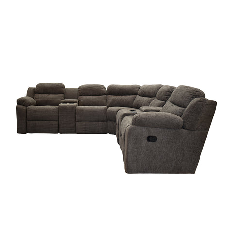 Sala Esquinera  Modular Vectra  Reclinable - Gris
