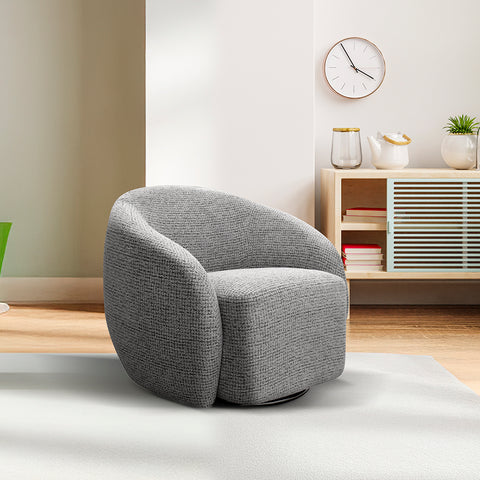 Sillón Giratorio Vika - Tela Gris