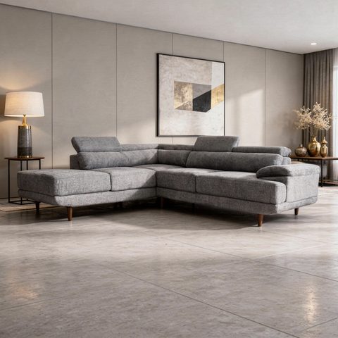 Sala Esquinera Agora Chaise Izquierdo - Chenille Café