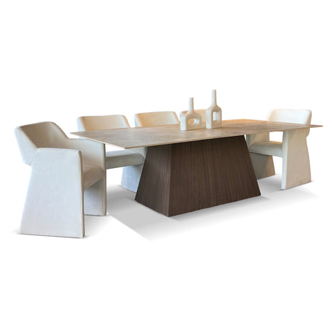 Comedor Alia - Canela Travertino