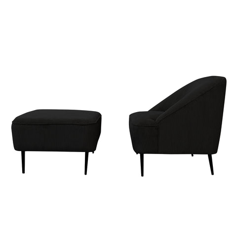 Sillón Aria - Vixy Ebony - Con Taburete