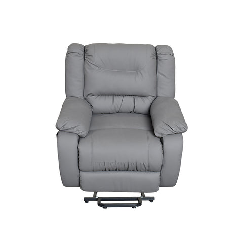 Sillón Reclinable Assli con Elevador - Tacto Piel Gris