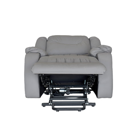 Sillón Reclinable Assli con Elevador - Tacto Piel Gris