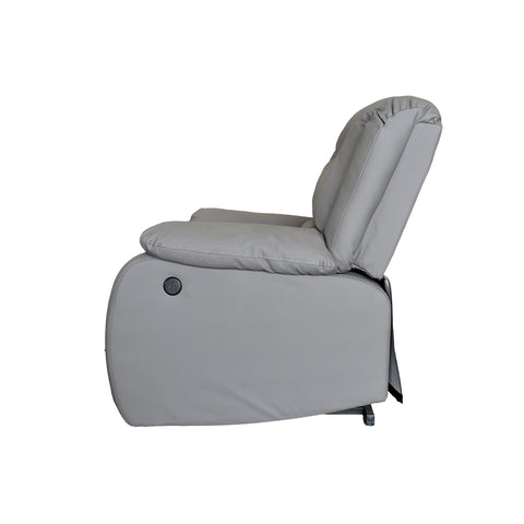 Sillón Reclinable Assli con Elevador - Tacto Piel Gris