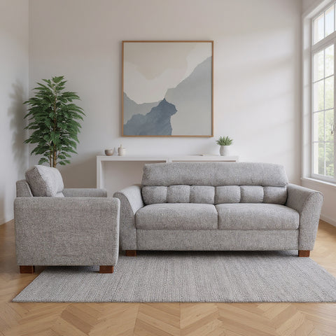 Sala Ayda - Sofá y Love Seat - Tela Milan Gray
