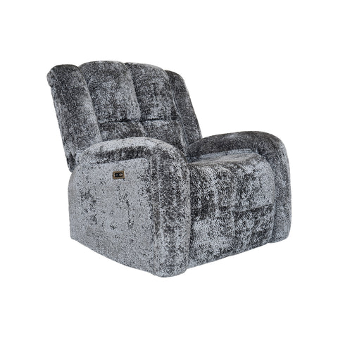 Sillón Reclinable Eléctrico Mecedora Giratorio Báltico - Tela Acolchada Café