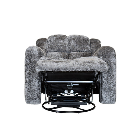 Sillón Reclinable Eléctrico Mecedora Giratorio Báltico - Tela Acolchada Café