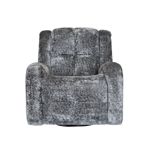 Sillón Reclinable Eléctrico Mecedora Giratorio Báltico - Tela Acolchada Café