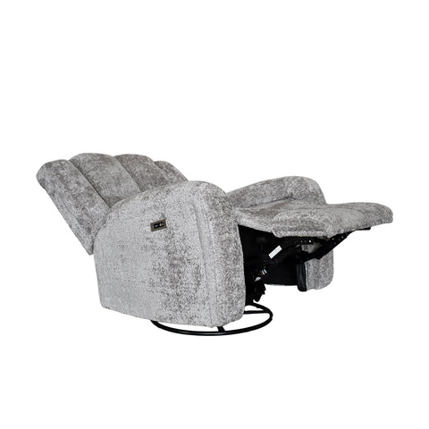 Sillón Reclinable Eléctrico Mecedora Giratorio Báltico - Tela Acolchada Café