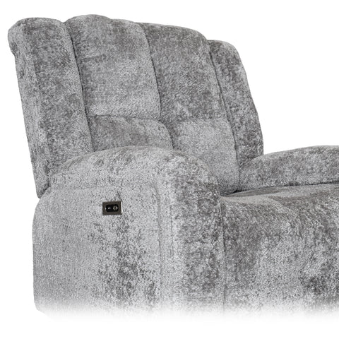 Sillón Reclinable Eléctrico Mecedora Giratorio Báltico - Tela Acolchada Café