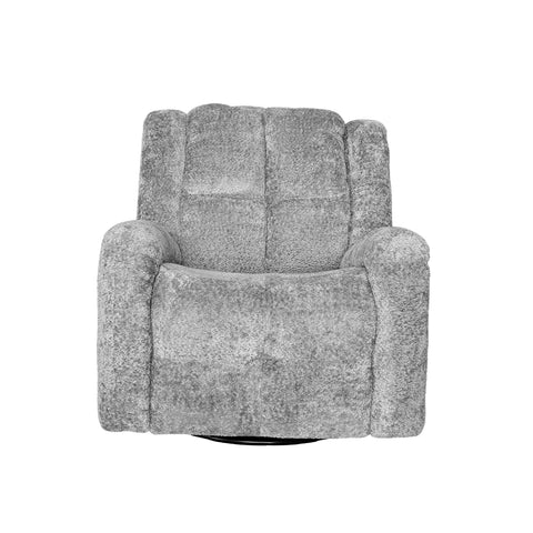 Sillón Reclinable Eléctrico Mecedora Giratorio Báltico - Tela Acolchada Café