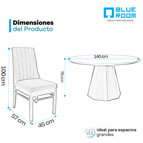 Comedor Barcelona 6P - Nogal