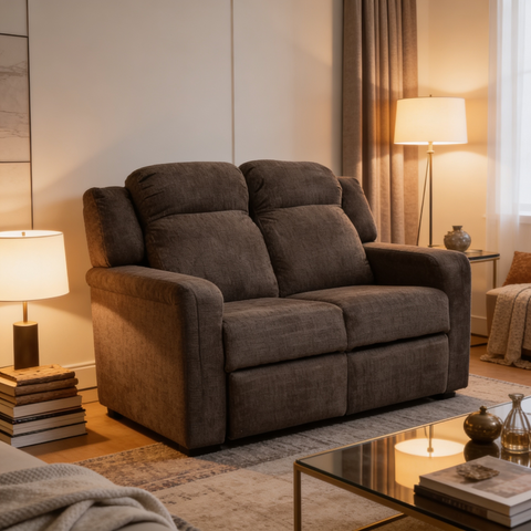Love Seat Reclinable Bari - Broni Gris