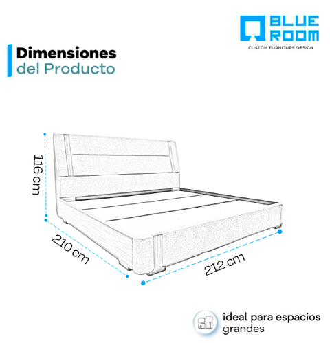 Cama Con Base Varek - Walnut