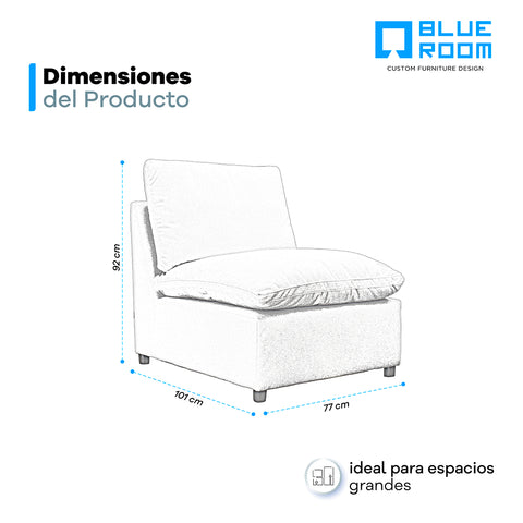 Sillón Sin Brazos Canopy - Flip Flop Ivory