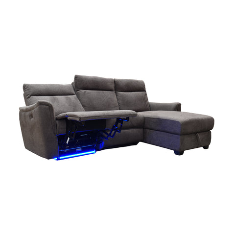 Sala Esquinera Capri Chaise Derecho - Tela Gris