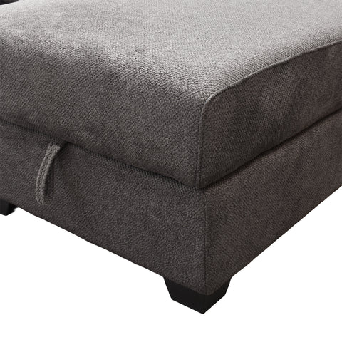 Sala Esquinera Capri Chaise Derecho - Tela Gris