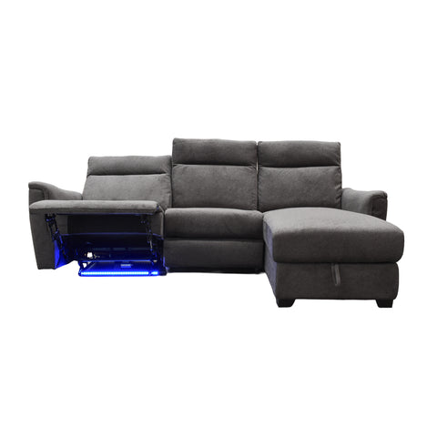 Sala Esquinera Capri Chaise Derecho - Tela Gris