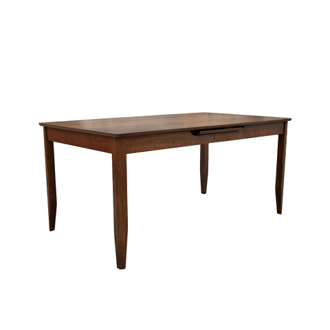 Comedor Elegante Carson con Mesa rectangular auto-extendible - 8 Personas - Sillas Tela Gris - Chapa de Nogal