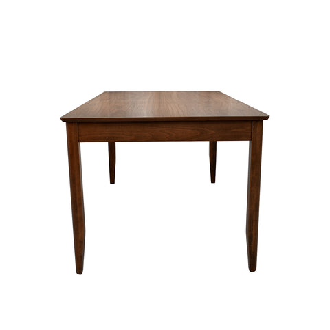 Comedor Elegante Carson con Mesa rectangular auto-extendible - 8 Personas - 6 Sillas Tela Beige, 2 Sillas Tela Gris - Chapa de Nogal