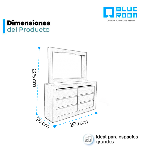 Comoda con espejo Madison - Tzalam