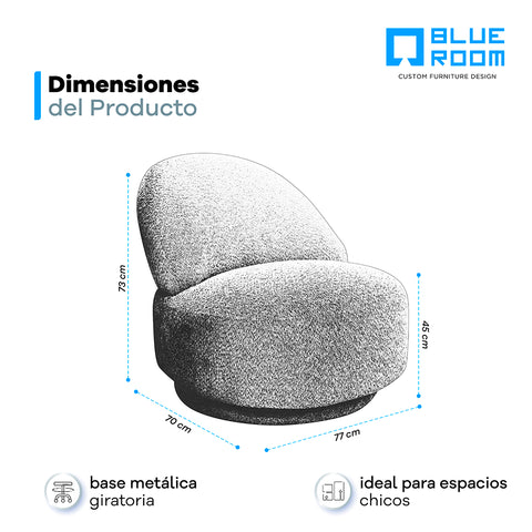 Sillón Giratorio Conti - Beige