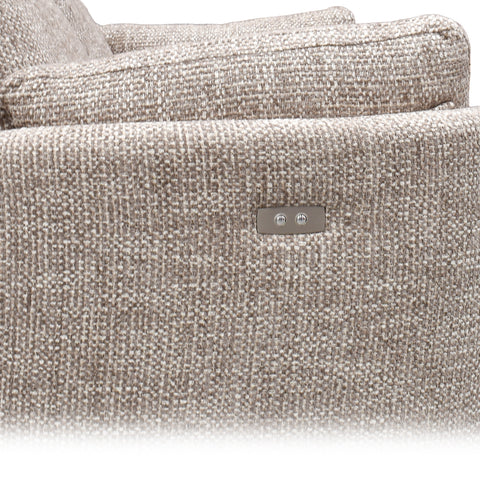 Sala Corsa - Sofá y Love Seat Eléctrica - Tela Beige