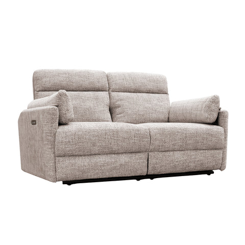 Sala Corsa - Sofá y Love Seat Eléctrica - Tela Beige