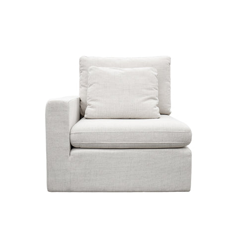 Sala Esquinera Modular Cushy - 5 pzas Tela Bruna Ivory