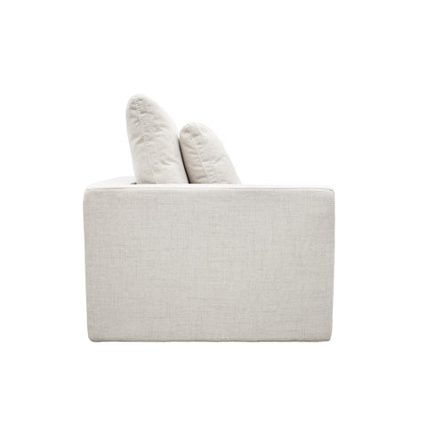 Sala Esquinera Modular Cushy - 5 pzas Tela Bruna Ivory