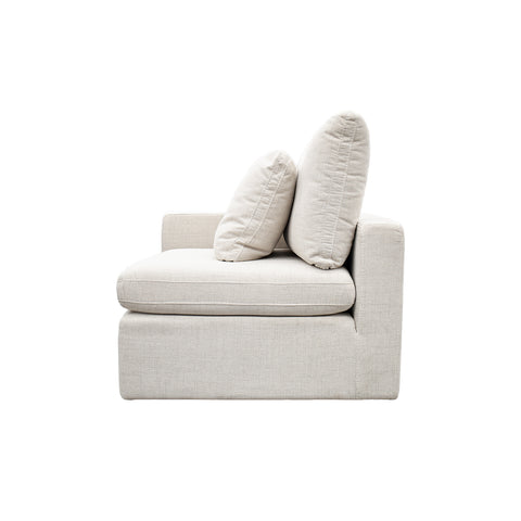 Sala Esquinera Modular Cushy - 5 pzas Tela Bruna Ivory