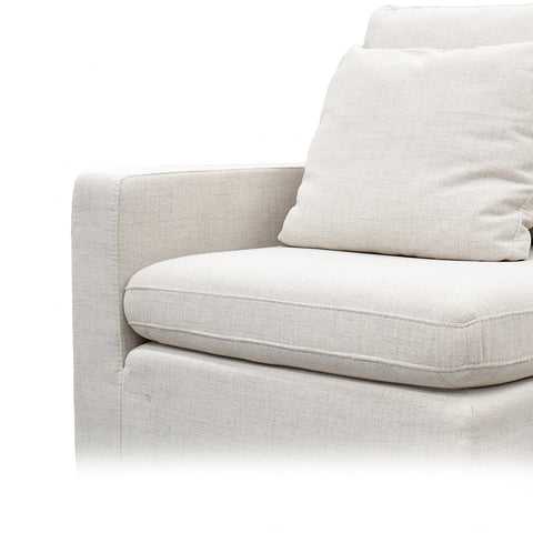 Sala Esquinera Modular Cushy - 5 pzas Tela Bruna Ivory