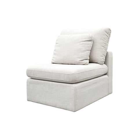 Sala Esquinera Modular Cushy - 5 pzas Tela Bruna Ivory