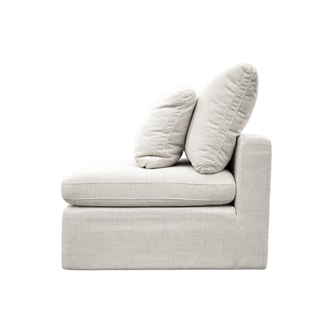 Sala Esquinera Modular Cushy - 5 pzas Tela Bruna Ivory