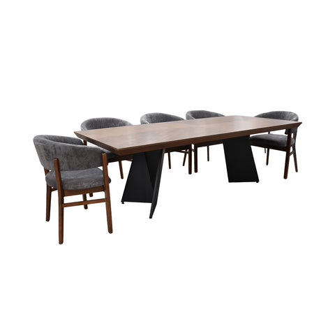 Comedor Denzel 8P - Nogal Maroon