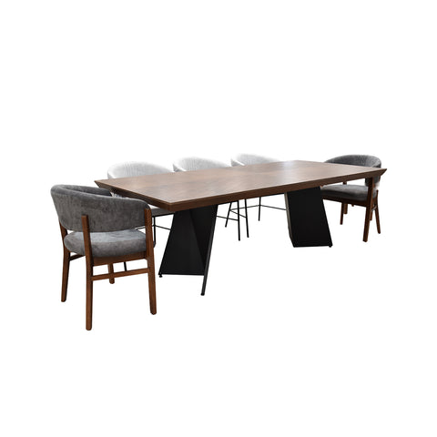 Comedor Denzel 8P - Nogal Maroon