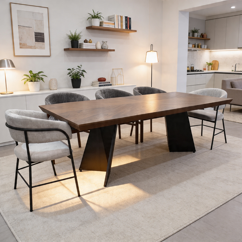 Comedor Denzel 8P - Nogal Maroon