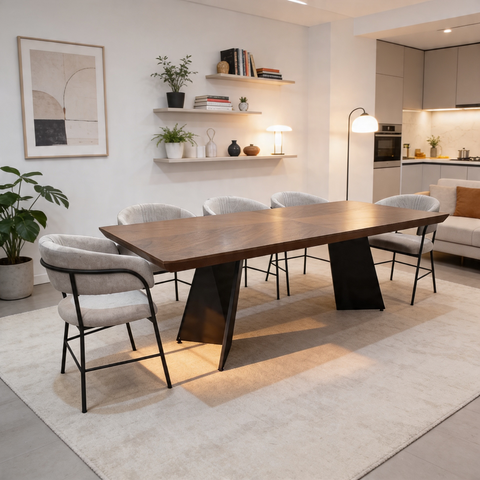 Comedor Denzel 8P - Nogal Maroon
