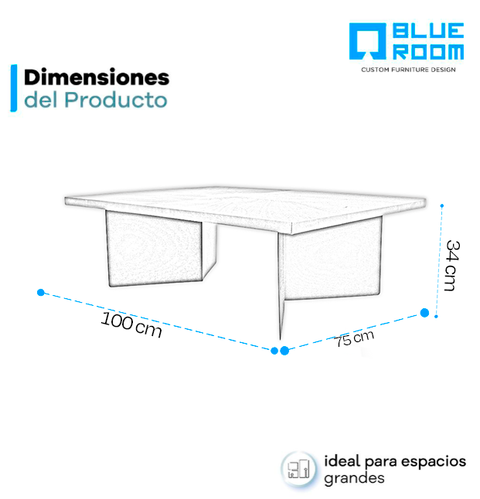 Mesa de Centro Denzel - Okume Nogal
