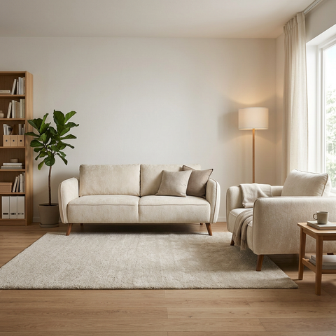 Sala Dior - Sofá y Love Seat - Tittanio Bone