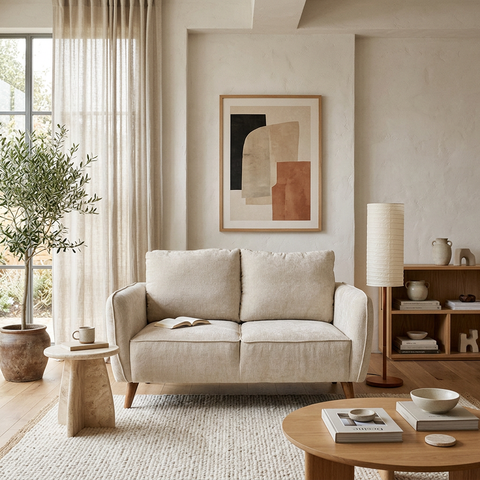 Sala Dior - Sofá y Love Seat - Tittanio Bone