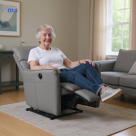 Sillón Reclinable Eléctrico Dorian- Piel Negro